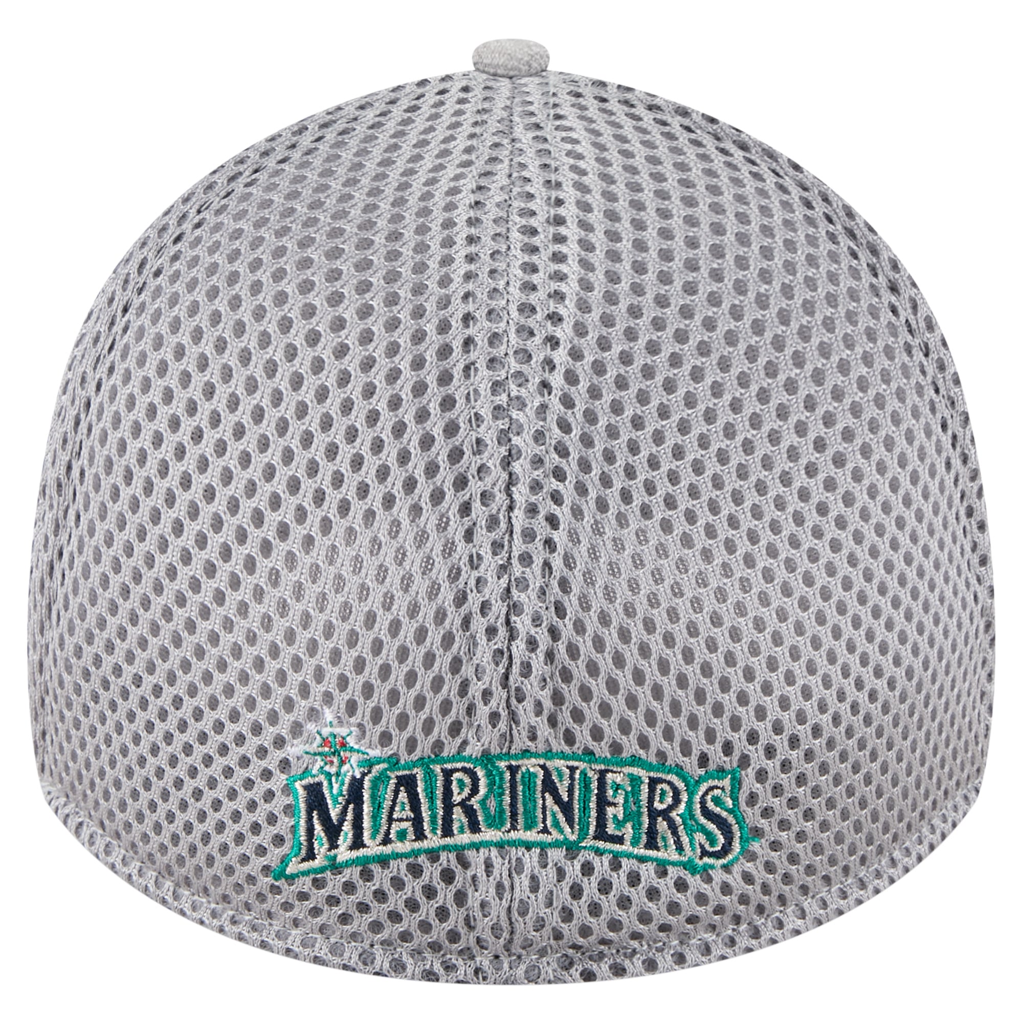 Casquette New Era 39THIRTY Flex grise pour homme, visière à motif éclaboussures de peinture, des Mariners Seattle