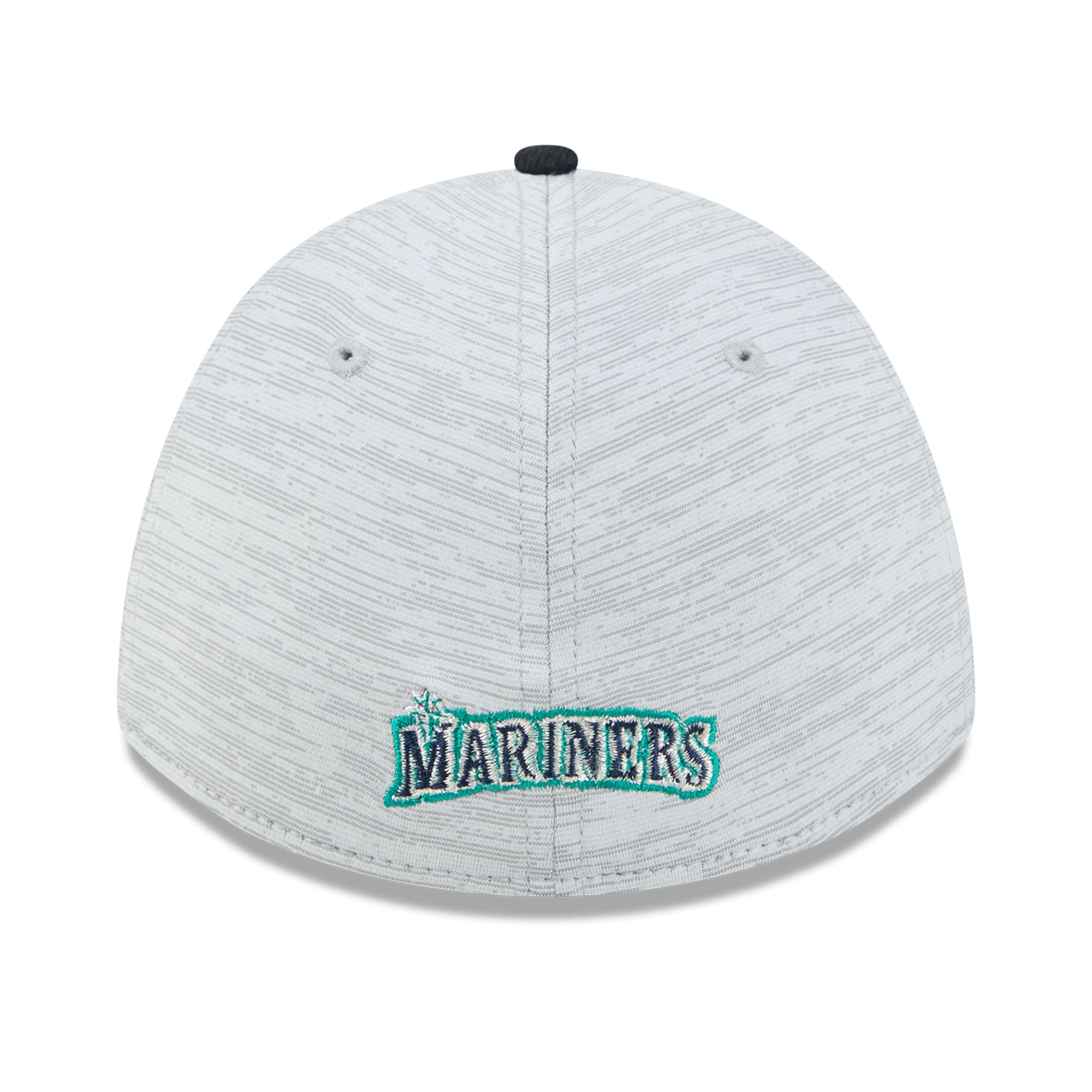 Casquette New Era Tech 39THIRTY Flex grise et marine Seattle Mariners pour homme