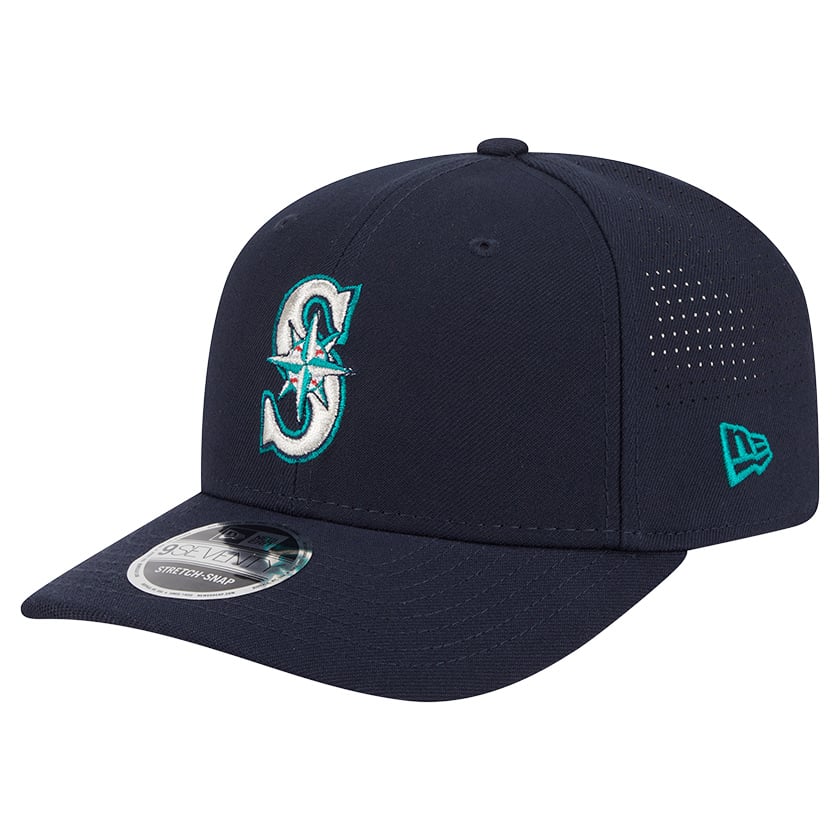 Casquette ajustable New Era bleu marine Seattle Mariners Performance 9SEVENTY pour homme