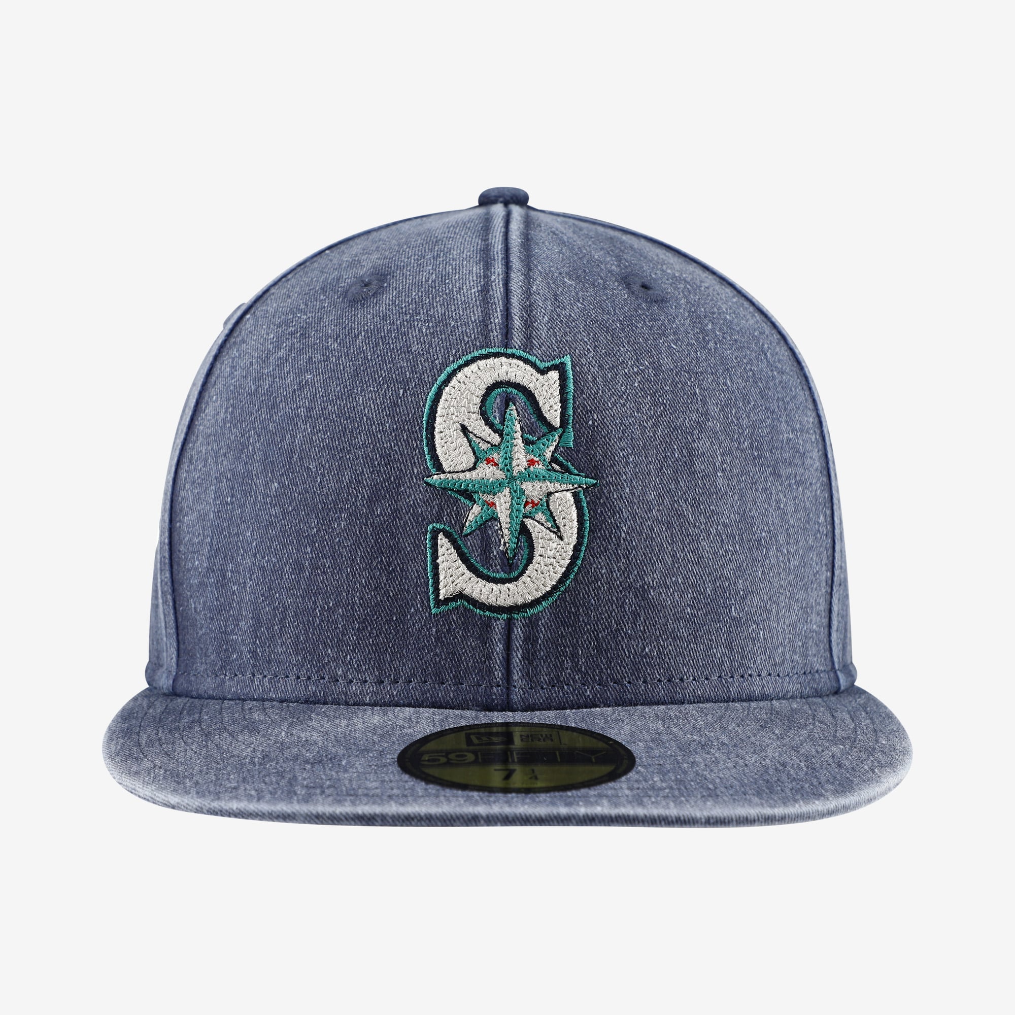 Casquette ajustée New Era 59FIFTY pour homme, bleu marine, Seattle Mariners.