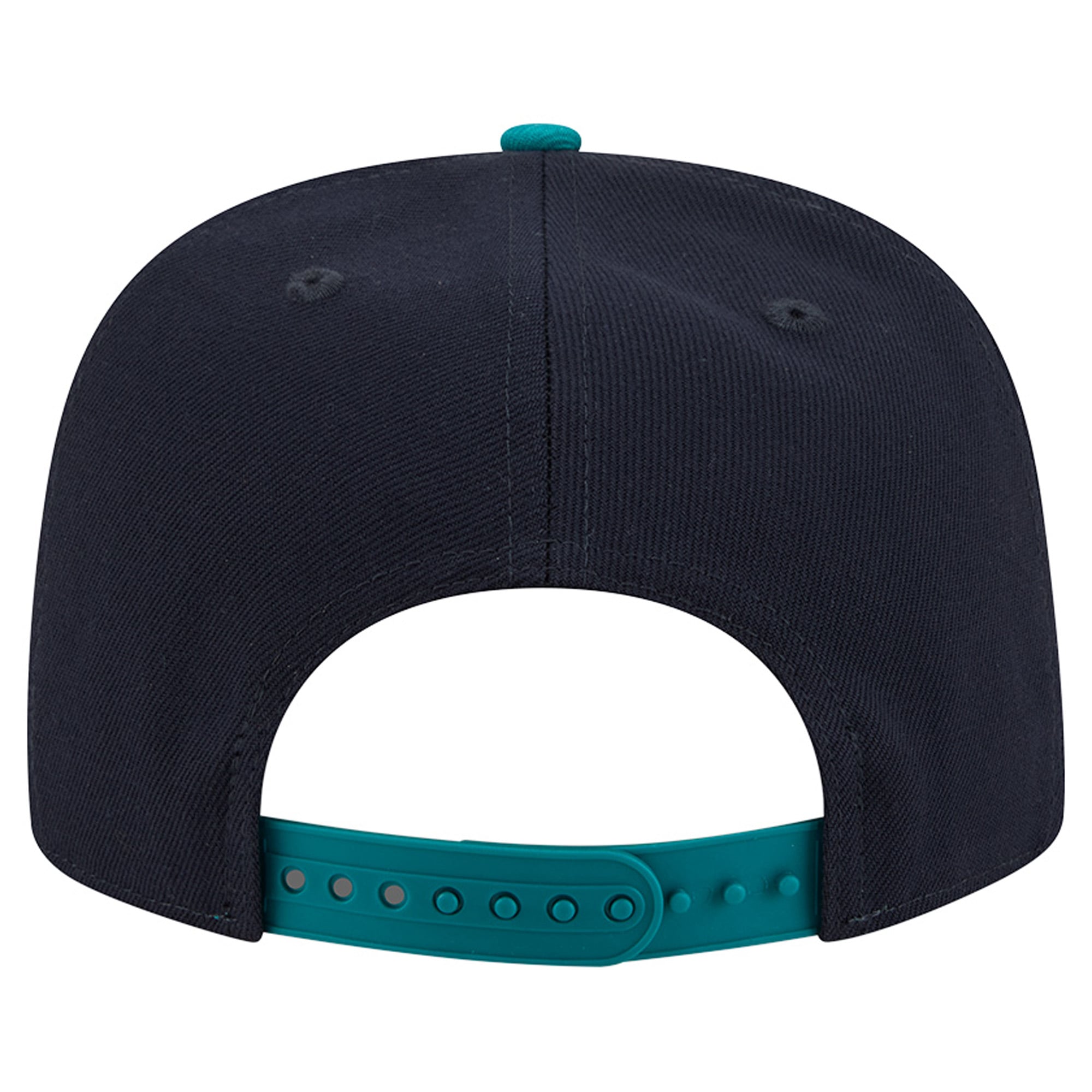 Casquette snapback New Era 9FIFTY pour homme, bleu marine/turquoise, Seattle Mariners, en chenille dégradée.