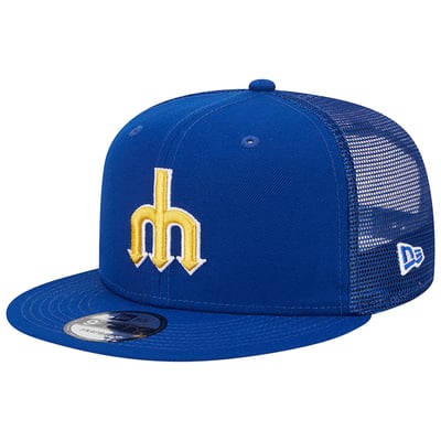 Seattle Mariners New Era Cooperstown Collection Team Color Trucker 9FIFTY Snapback Hat - Royal