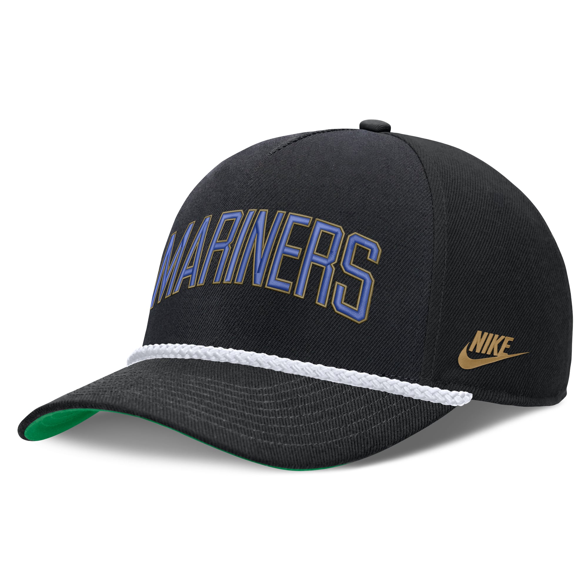 Men's Nike Black Seattle Mariners Cooperstown Collection Rise Adjustable Hat
