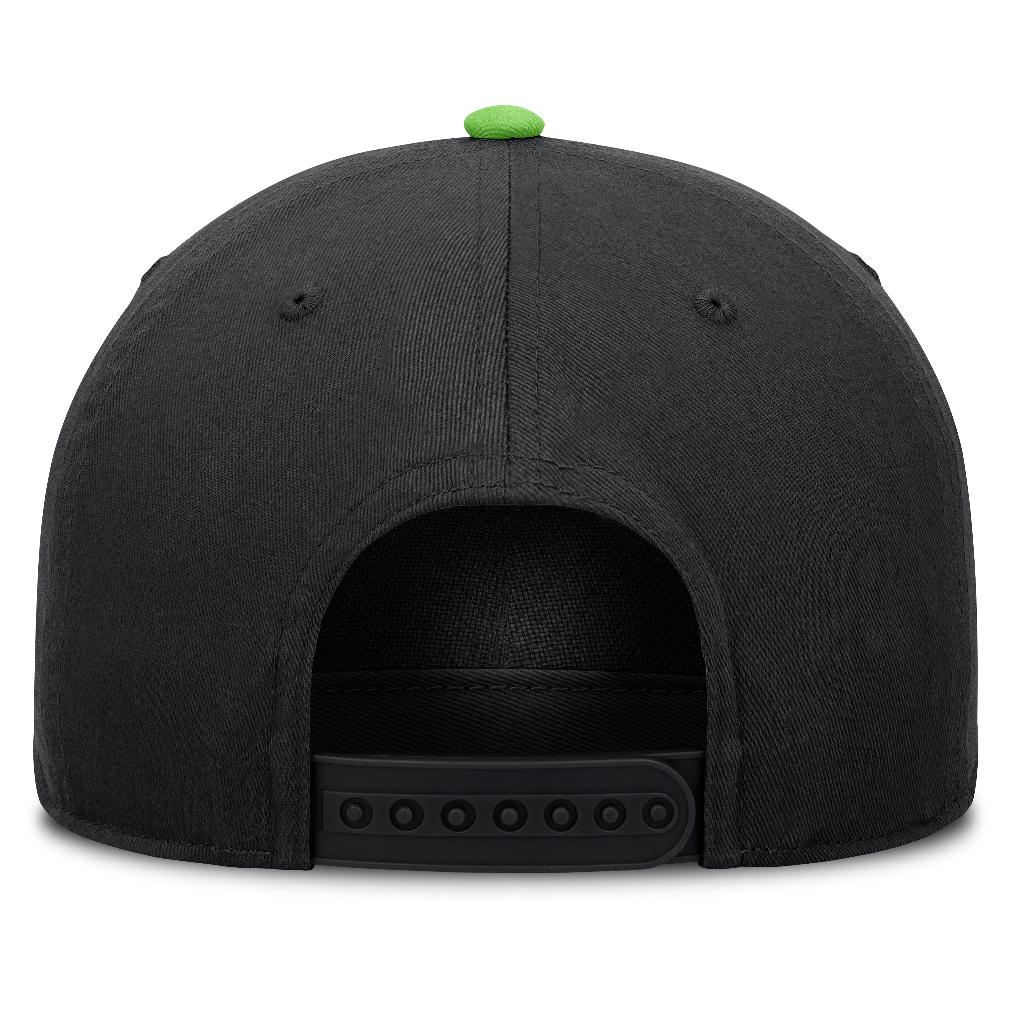 Men's Nike Black Seattle Mariners Halloween Glow in the Dark Rise Dri-FIT A-Frame Adjustable Hat