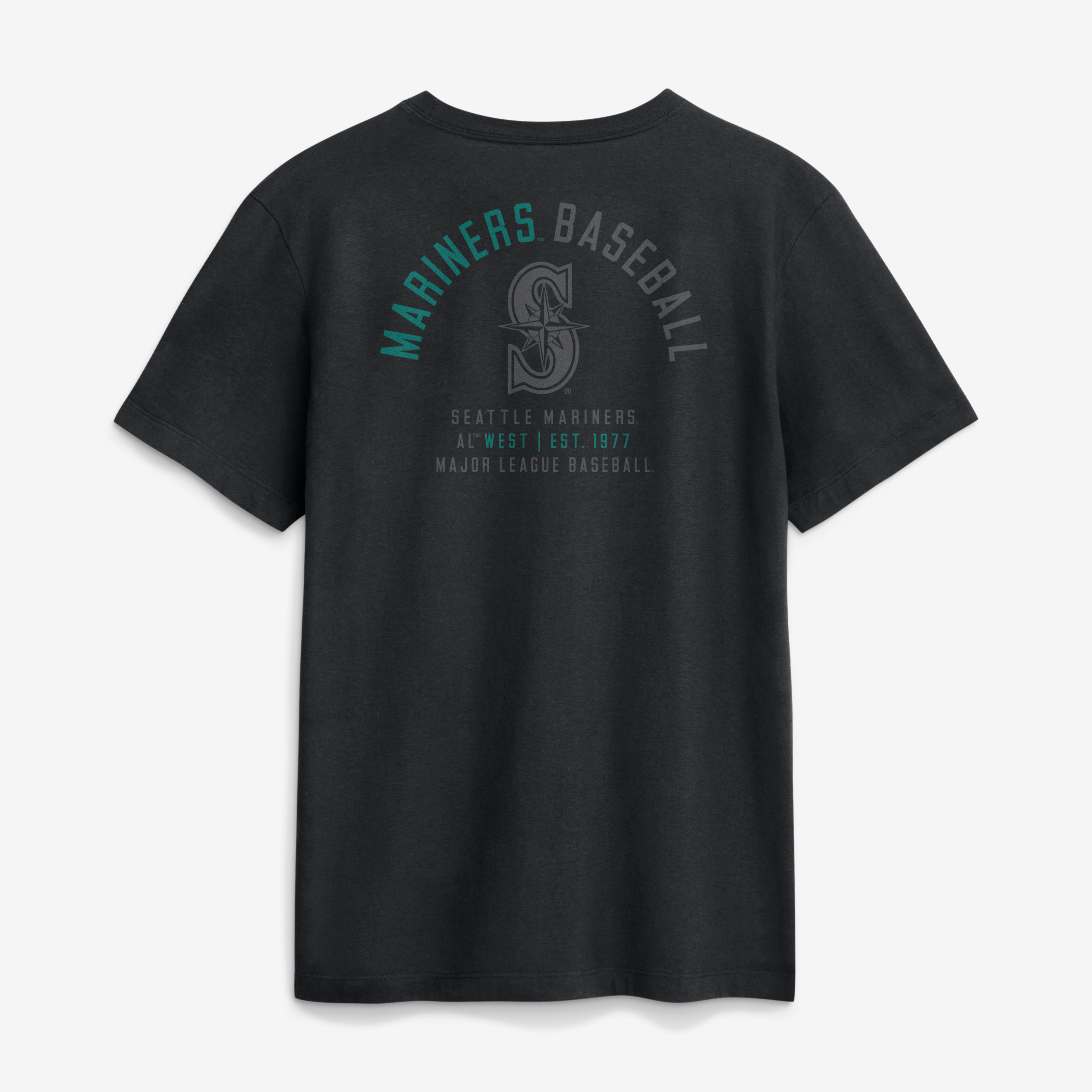T-shirt Nike noir Seattle Mariners à logo divisé pour homme