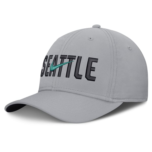 Seattle Mariners Nike Primetime Rise Dri-FIT Flex Hat - Gray display picture 2