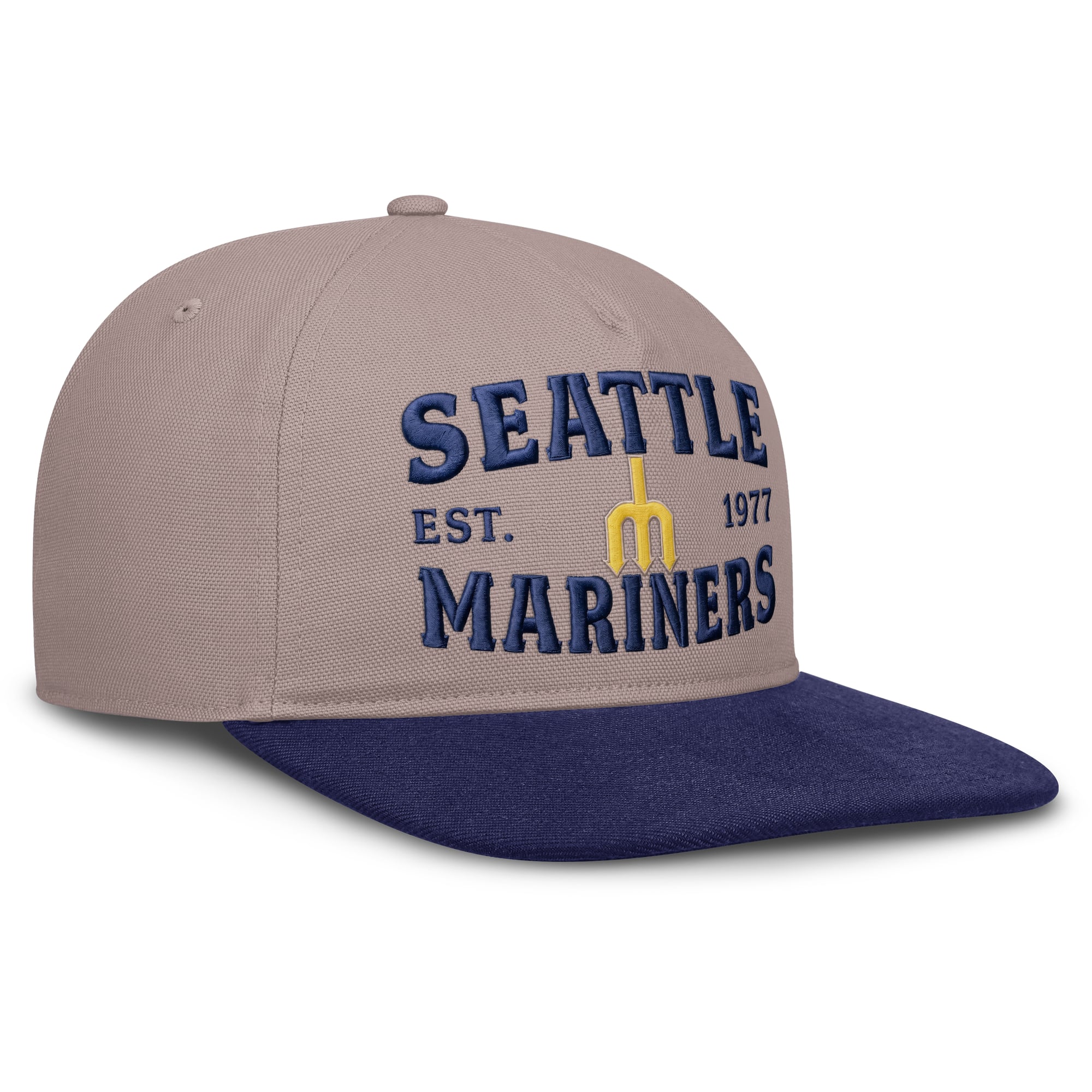 Casquette ajustable Nike marron clair/bleu roi Seattle Mariners Cooperstown Pro 5 panneaux pour homme