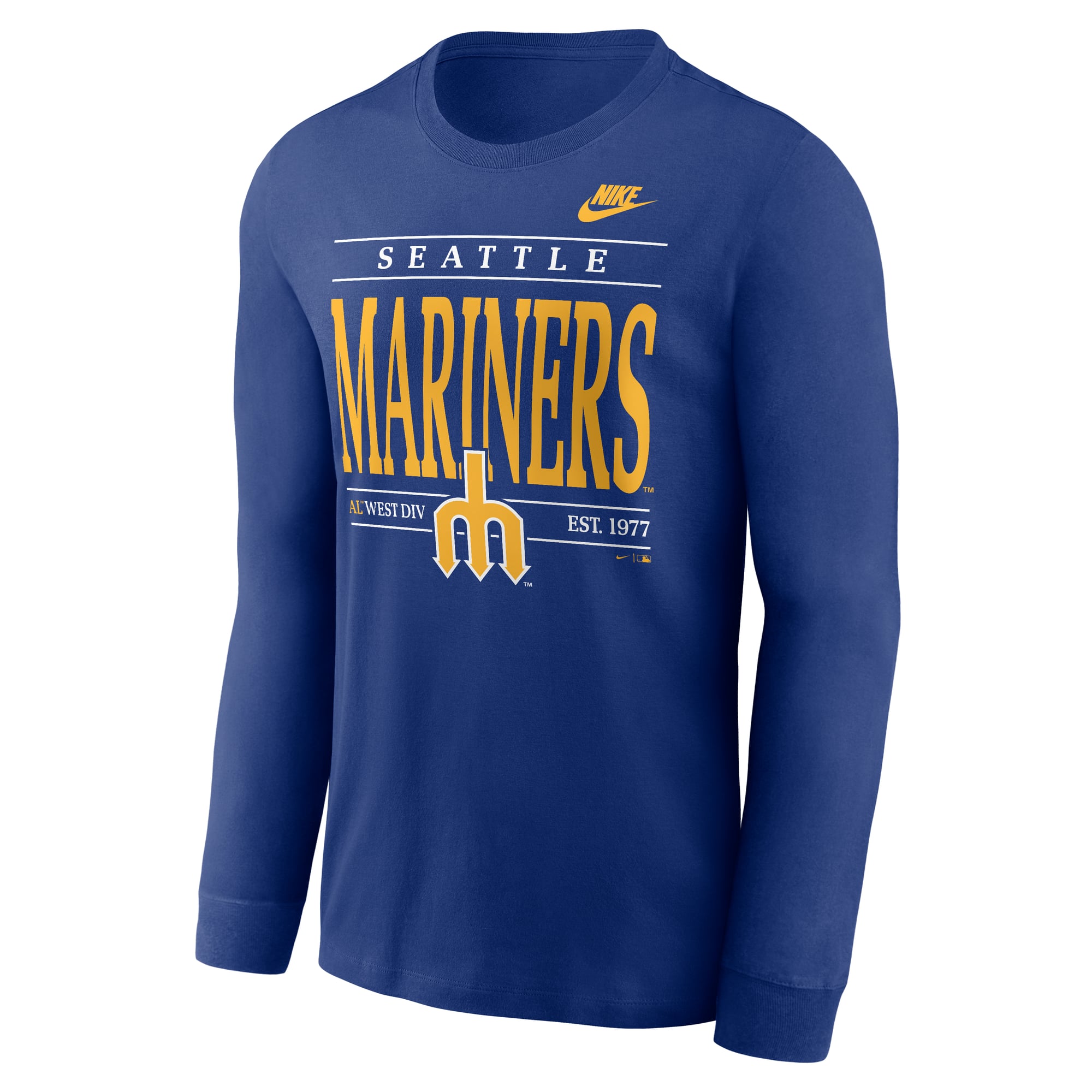 Men's Nike Royal Seattle Mariners Cooperstown Graphic Long Sleeve T-Shirt