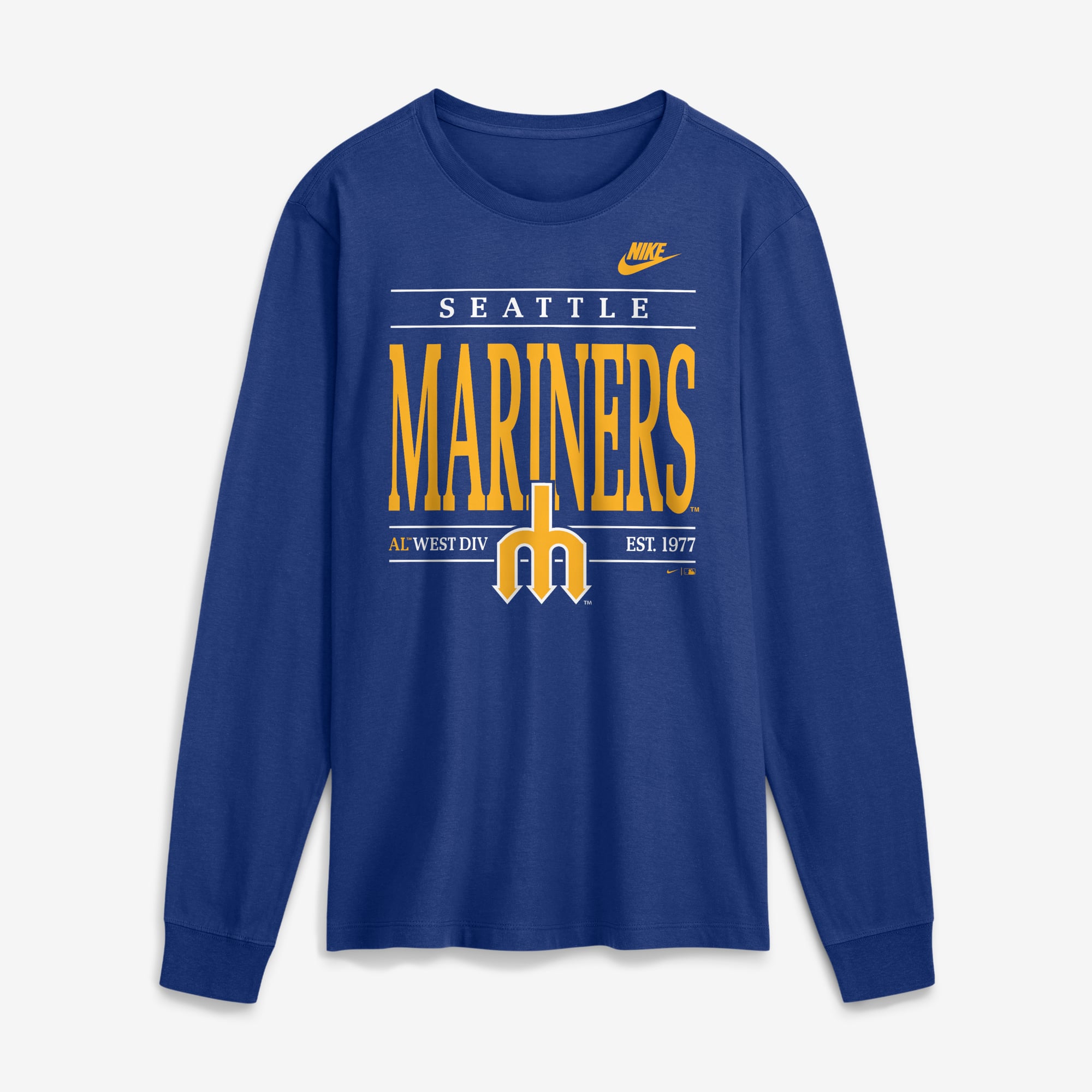 Men's Nike Royal Seattle Mariners Cooperstown Graphic Long Sleeve T-Shirt