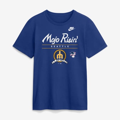 Seattle Mariners Nike Cooperstown Graphic T-Shirt - Royal