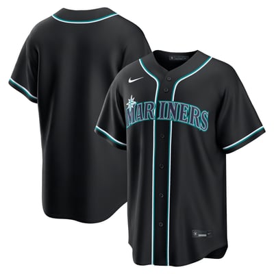  Seattle Mariners Nike Fashion Replica Black Out Jersey