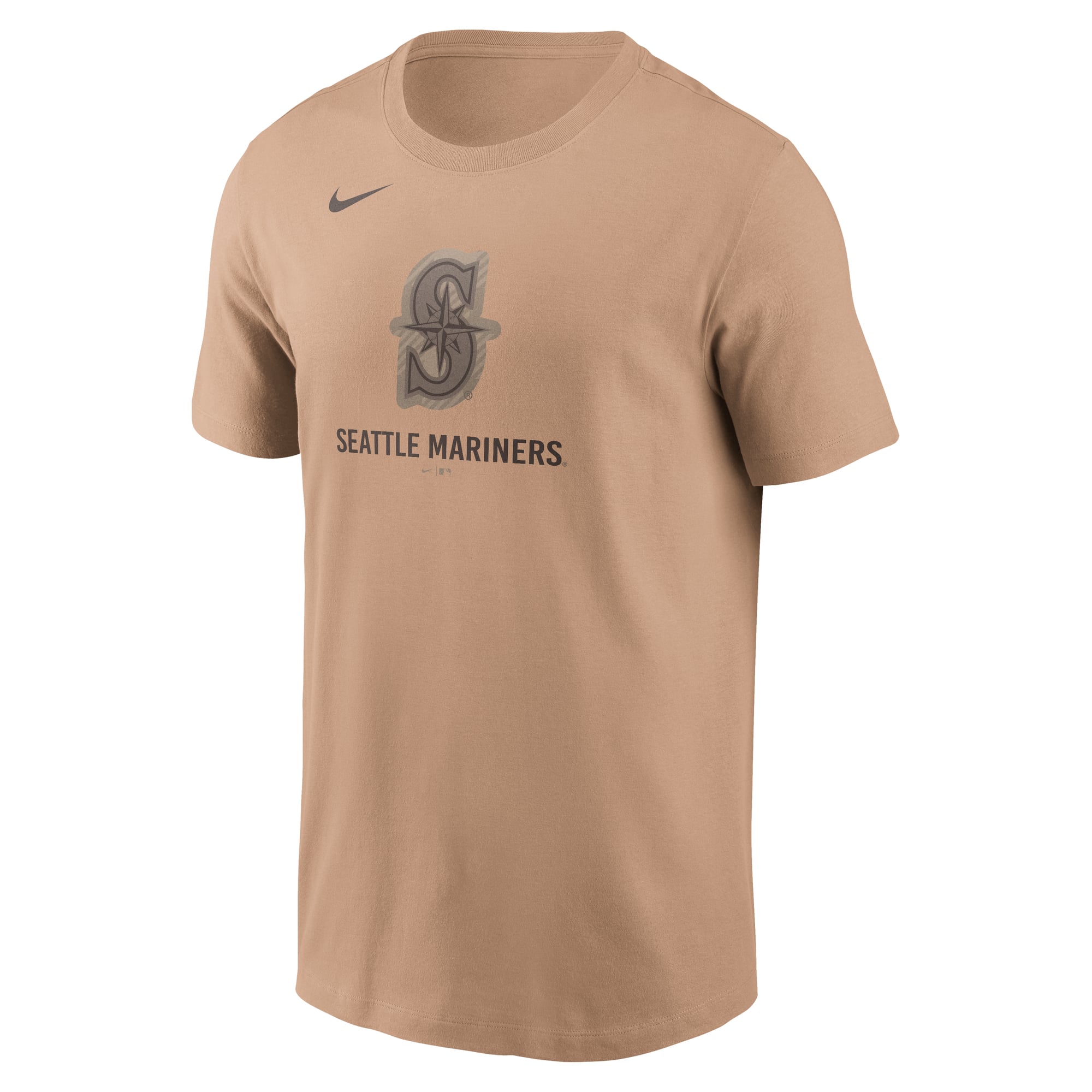 T-shirt en coton Nike beige Seattle Mariners pour homme