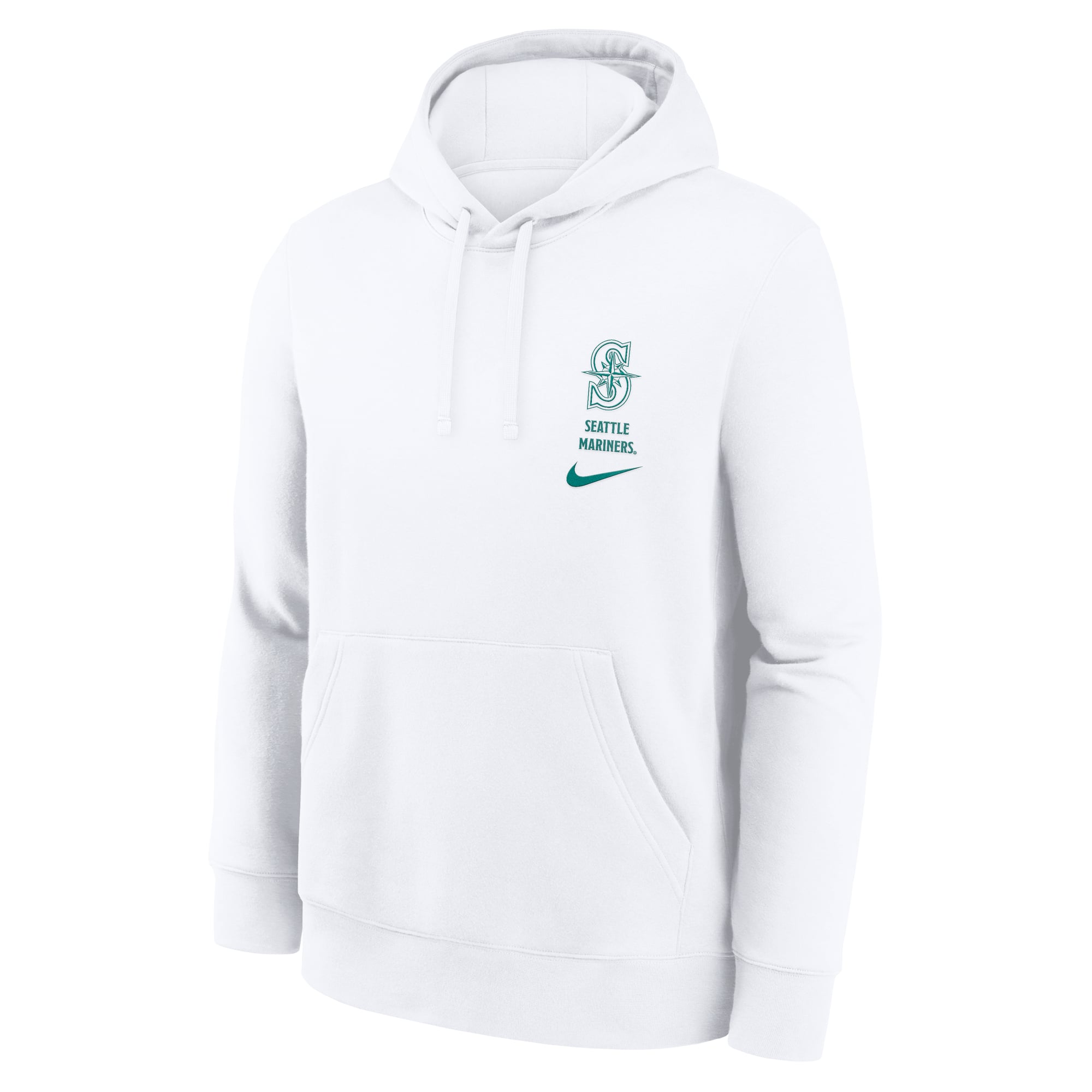 Men's Nike White Seattle Mariners Minimal Club Fleece Hoodie
