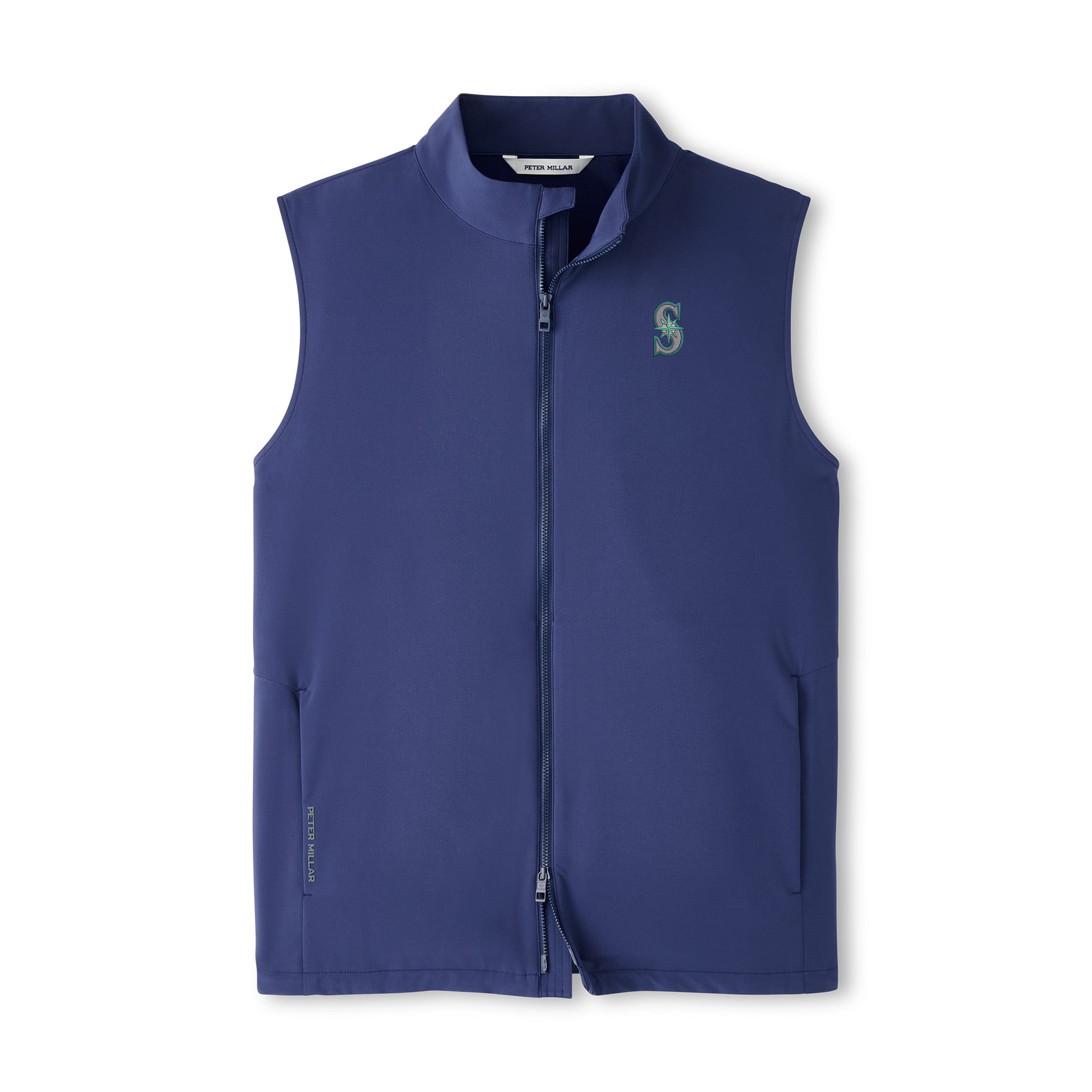 Gilet zippé Peter Millar bleu marine Seattle Mariners Dunes pour homme