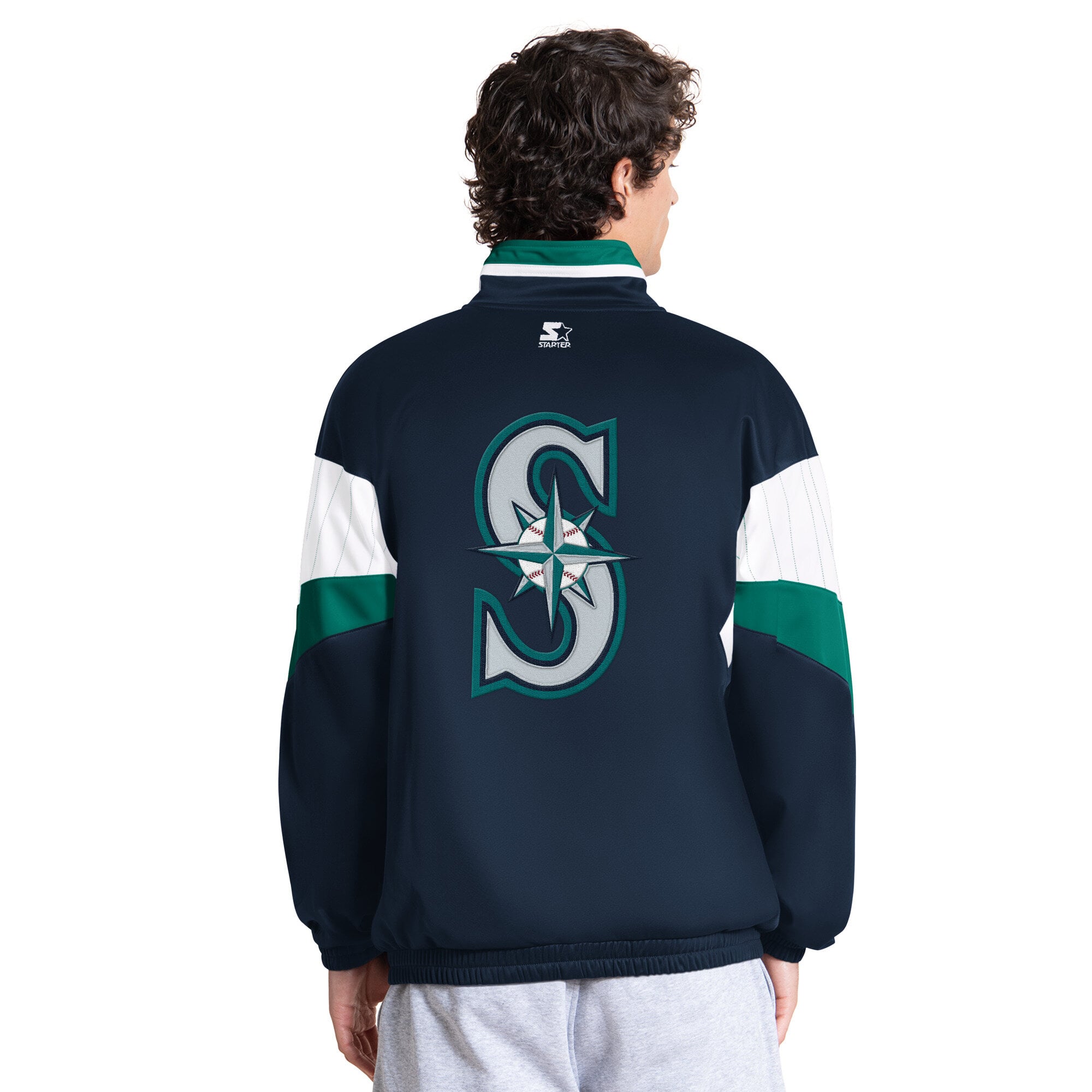Veste de survêtement zippée Starter Navy Seattle Mariners Legacy pour homme