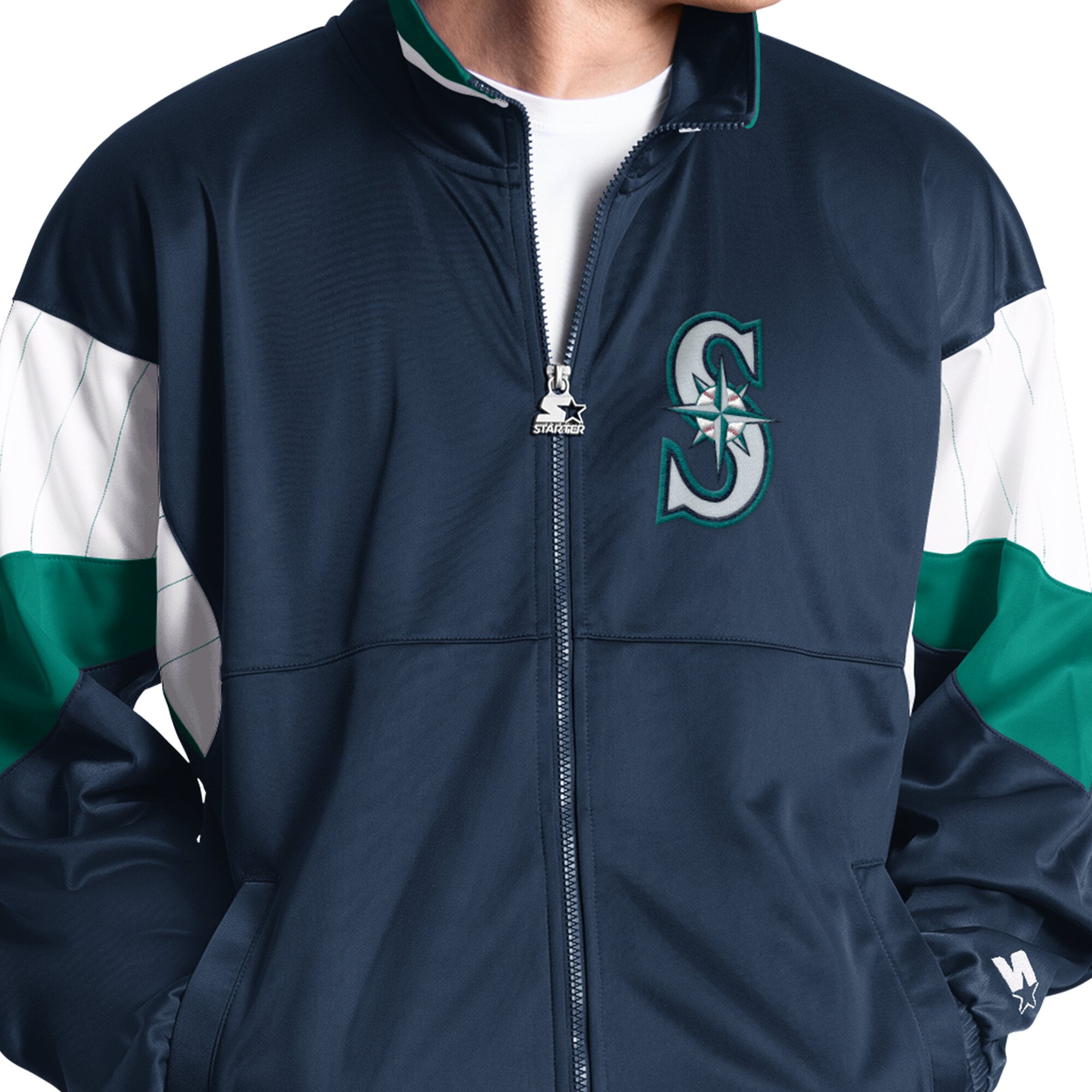 Veste de survêtement zippée Starter Navy Seattle Mariners Legacy pour homme