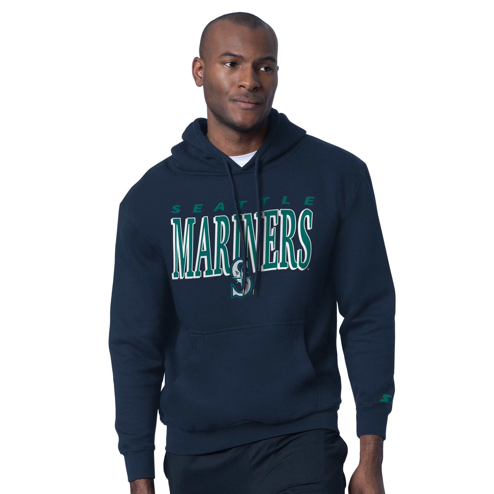 Ensemble sweat à capuche et t-shirt Starter bleu marine avec logo des Mariners de Seattle pour homme