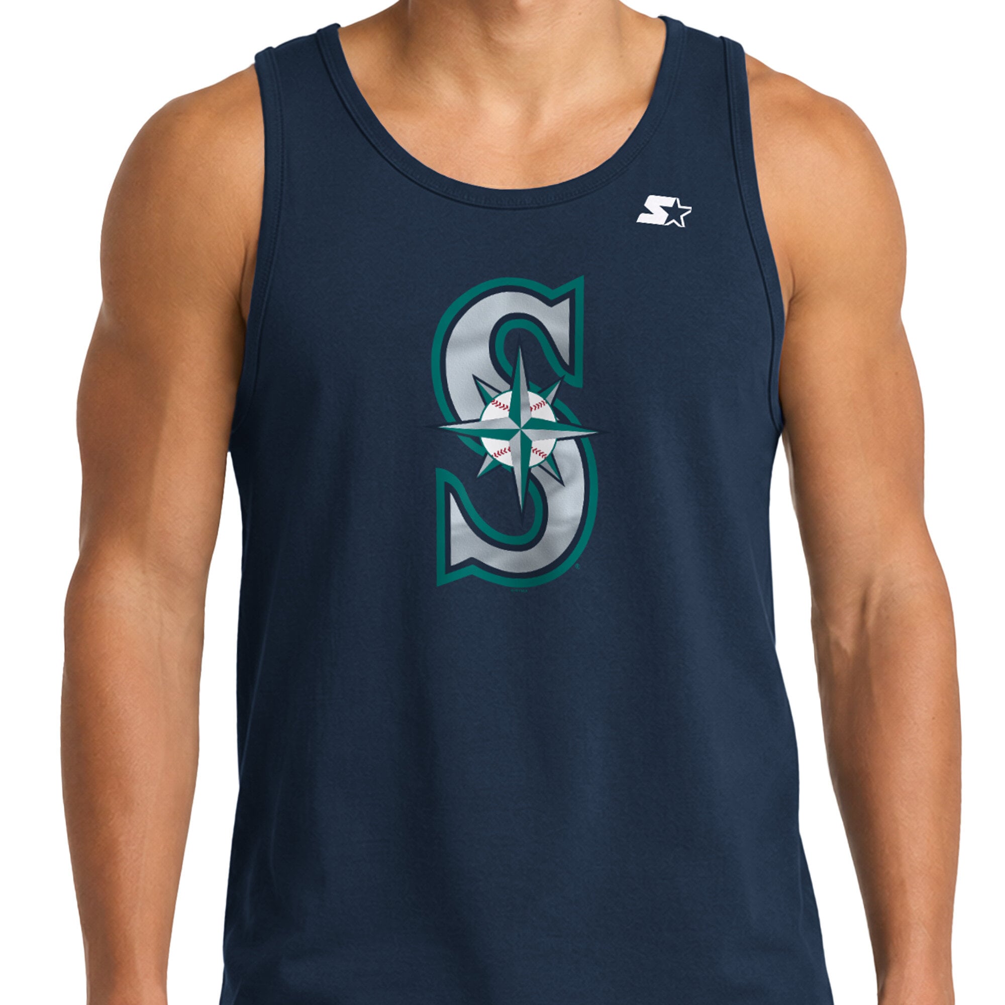 Débardeur Starter bleu marine Seattle Mariners pour homme