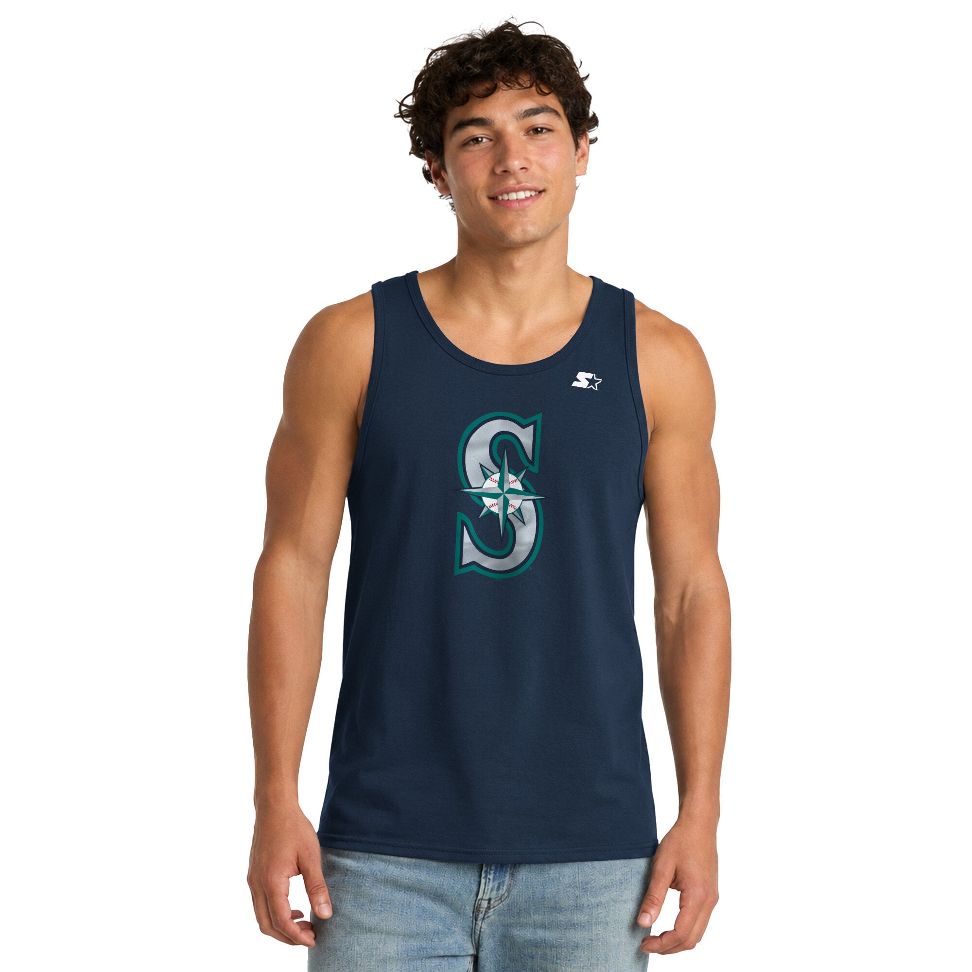 Débardeur Starter bleu marine Seattle Mariners pour homme