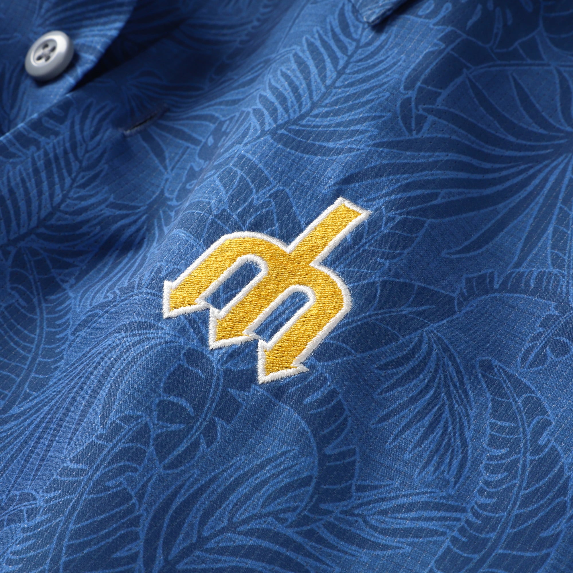 Chemise boutonnée Tommy Bahama Royal Seattle Mariners Saltwater Fronds IslandZone pour homme