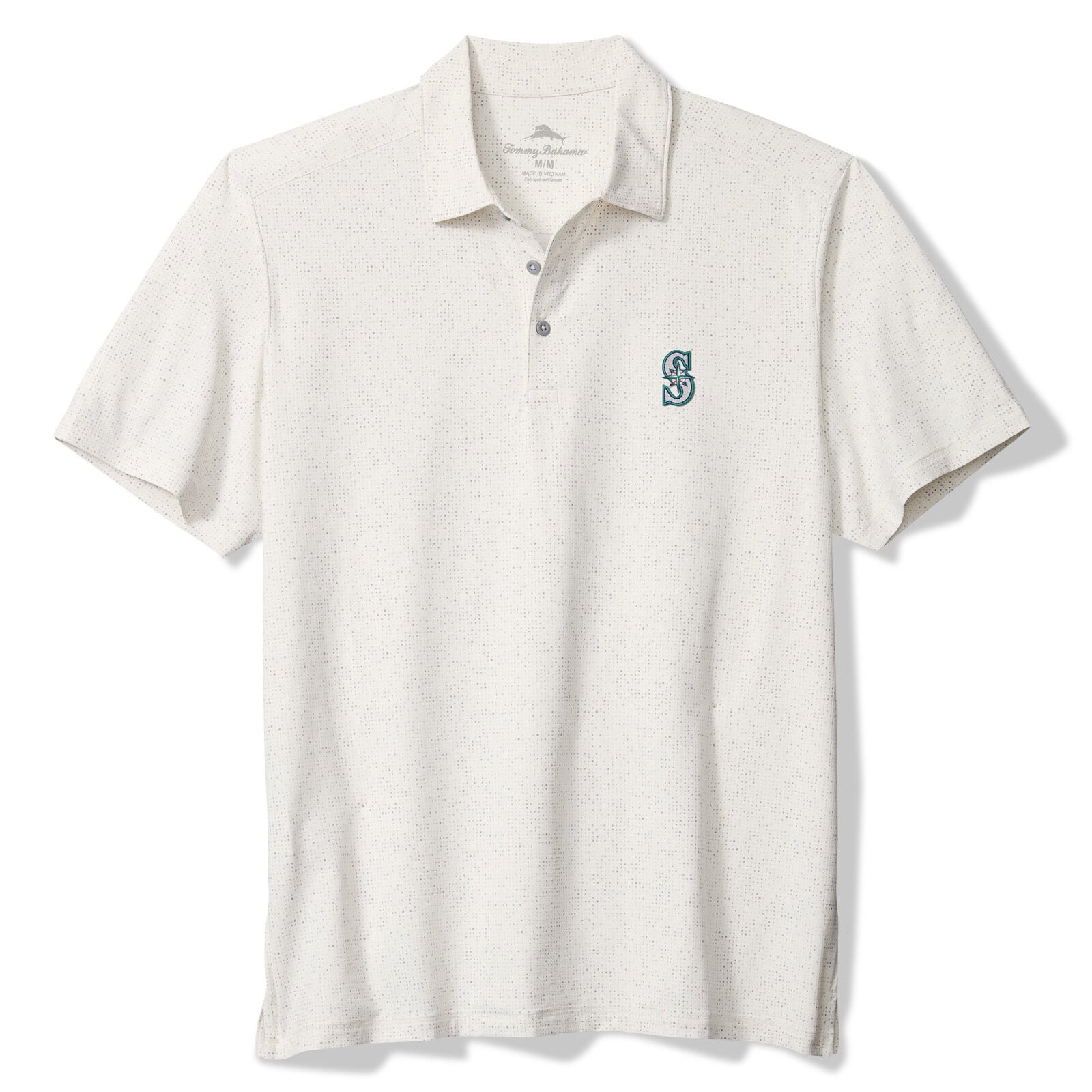 Men's Tommy Bahama White Seattle Mariners Palm Dunes IslandZone Polo