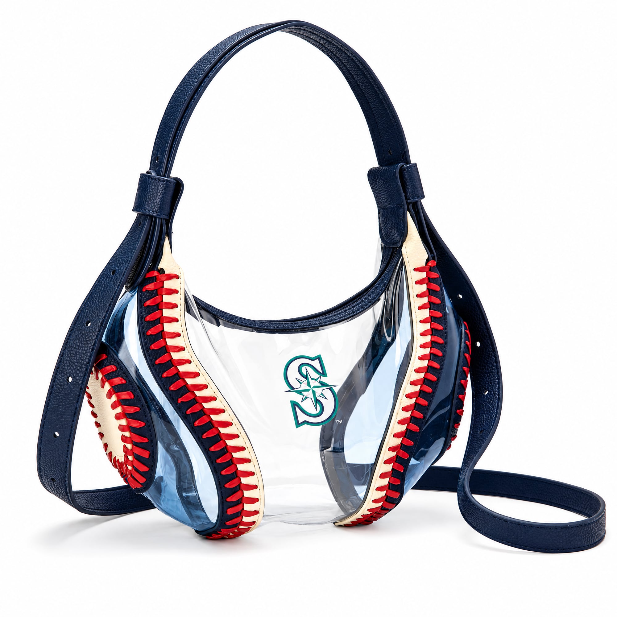 Montana West Seattle Mariners Clear Slouchy Shoulder Bag