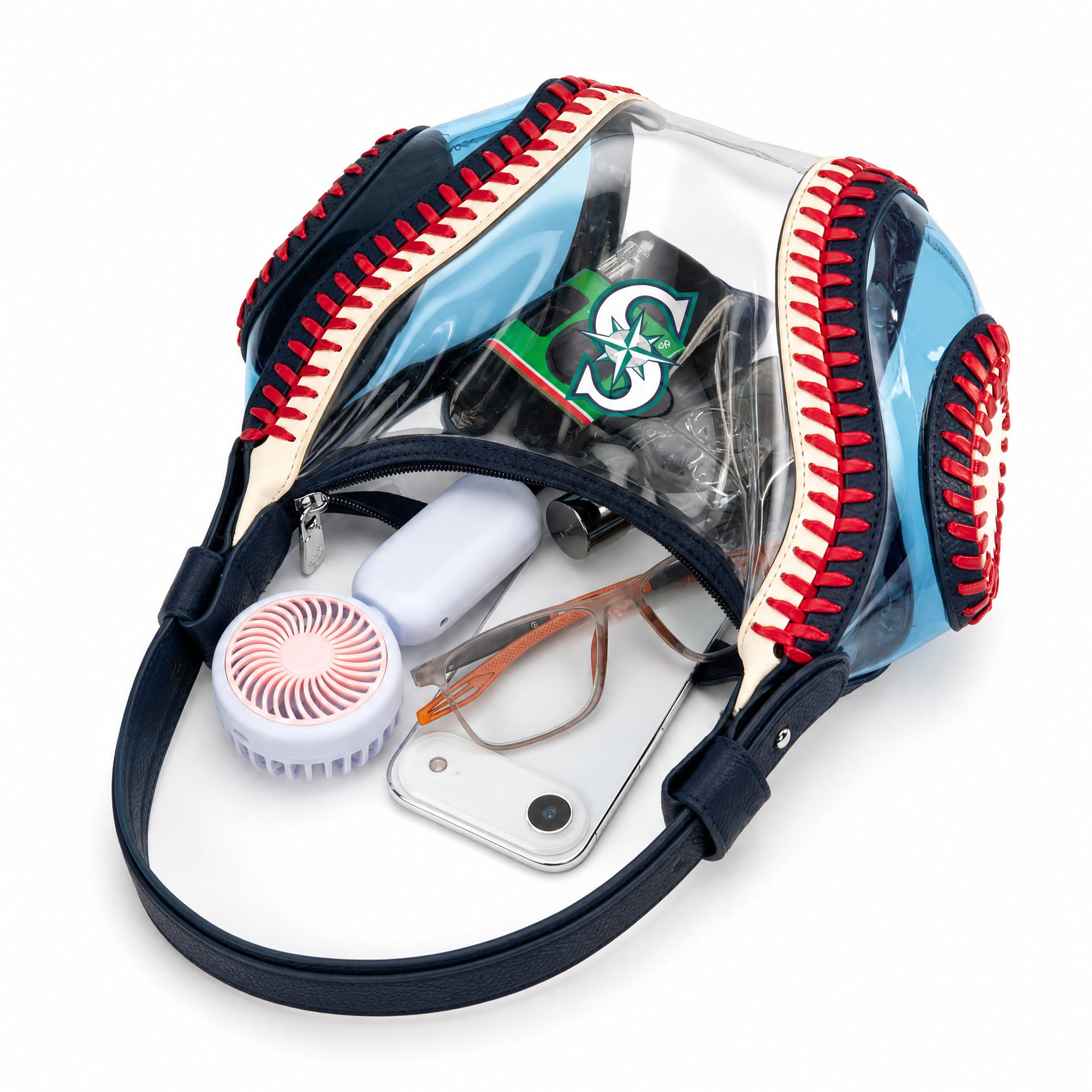 Montana West Seattle Mariners Clear Slouchy Shoulder Bag