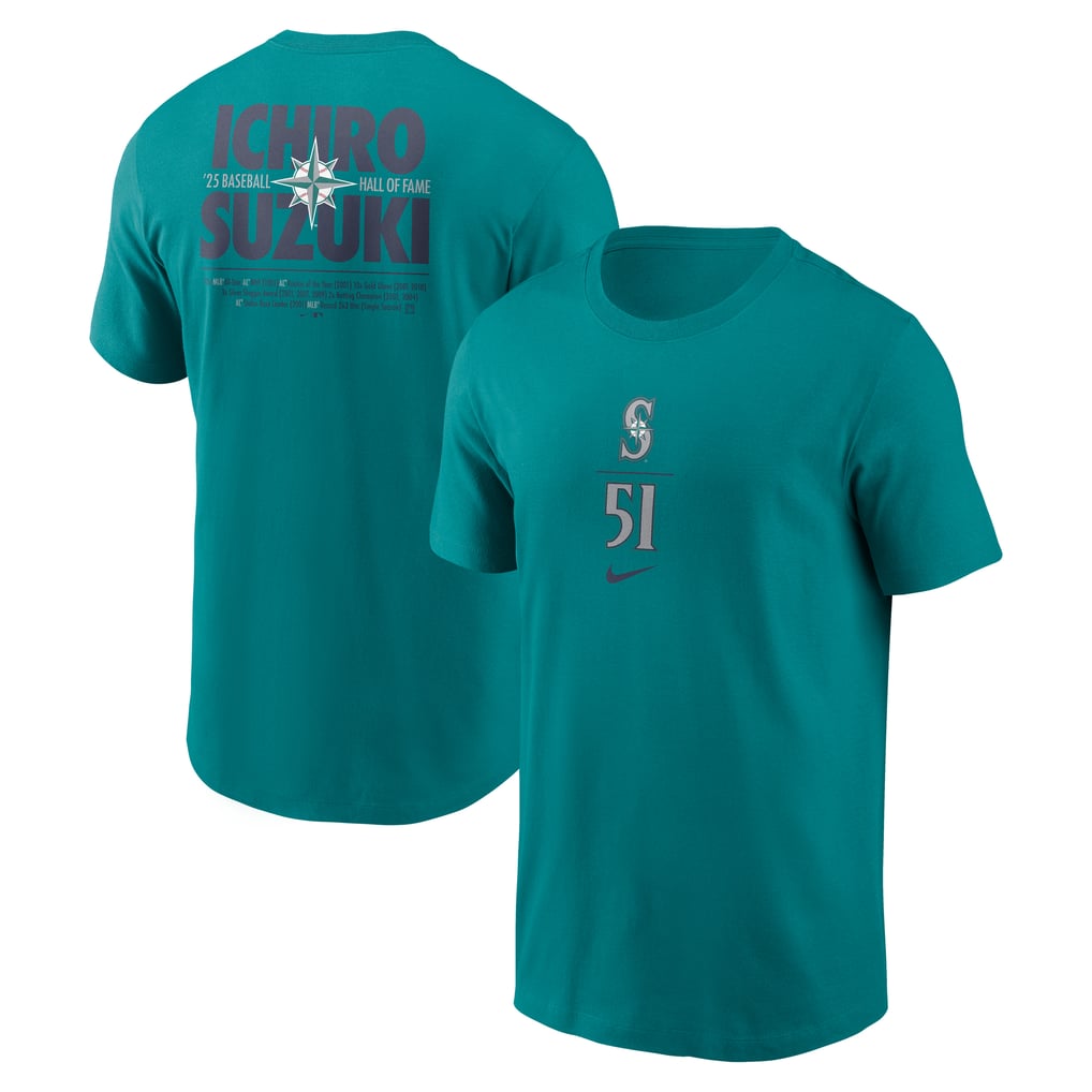 NIKE マリナーズ イチロー アメリカ野球殿堂入り記念 コットン Tシャツ 