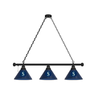 Seattle Mariners 3-Shade Billiard Light with Black Fixture