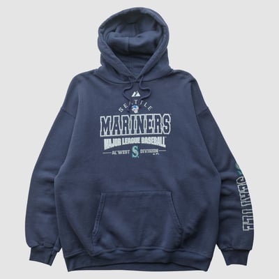 Seattle Mariners Majestic 2010 Hooded Pullover Sweatshirt - Navy - S by Fanatics Real Vintage