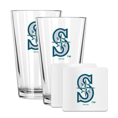 Seattle Mariners The Memory Company 16oz. Pint Glass and Coaster Set
