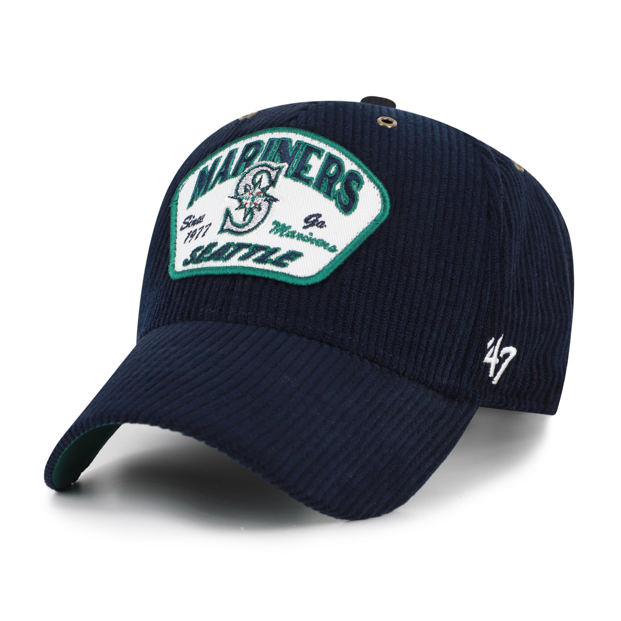 Casquette unisexe ajustable '47 Navy Seattle Mariners Accordia en velours côtelé MVP