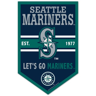 Seattle Mariners WinCraft 11" x 17" Chevron Wood Sign