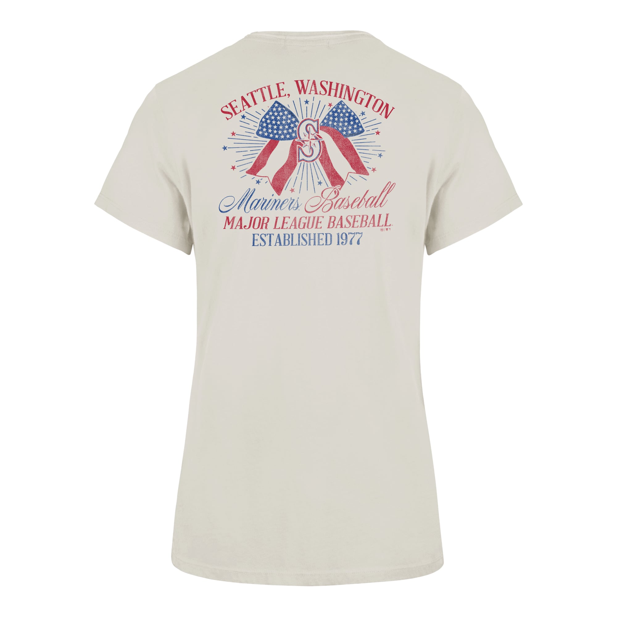 T-shirt Frankie '47 Cream Seattle Mariners Bow Burst pour femmes