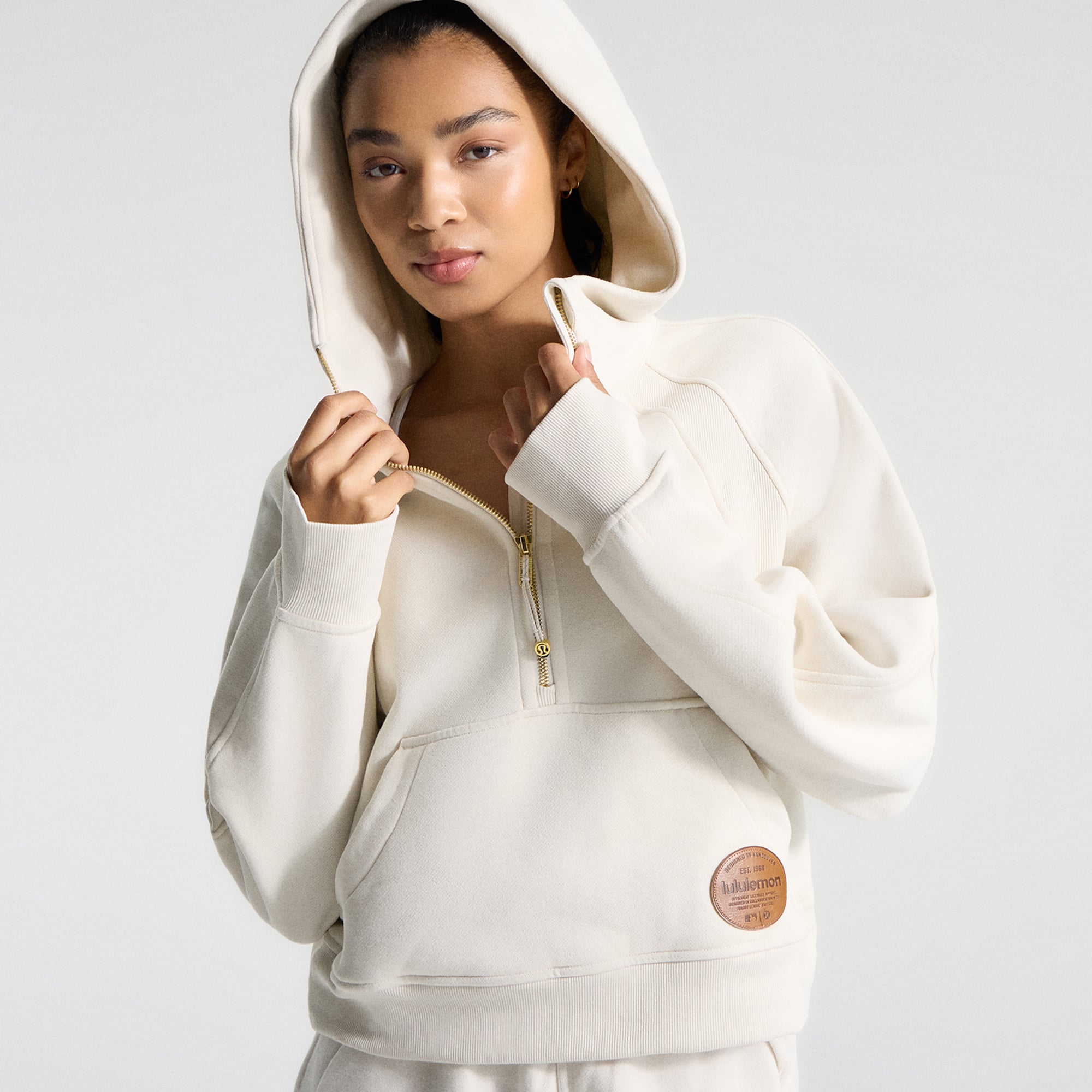 Sweat à capuche zippé oversize Seattle Mariners Scuba pour femme, couleur ivoire clair de lululemon