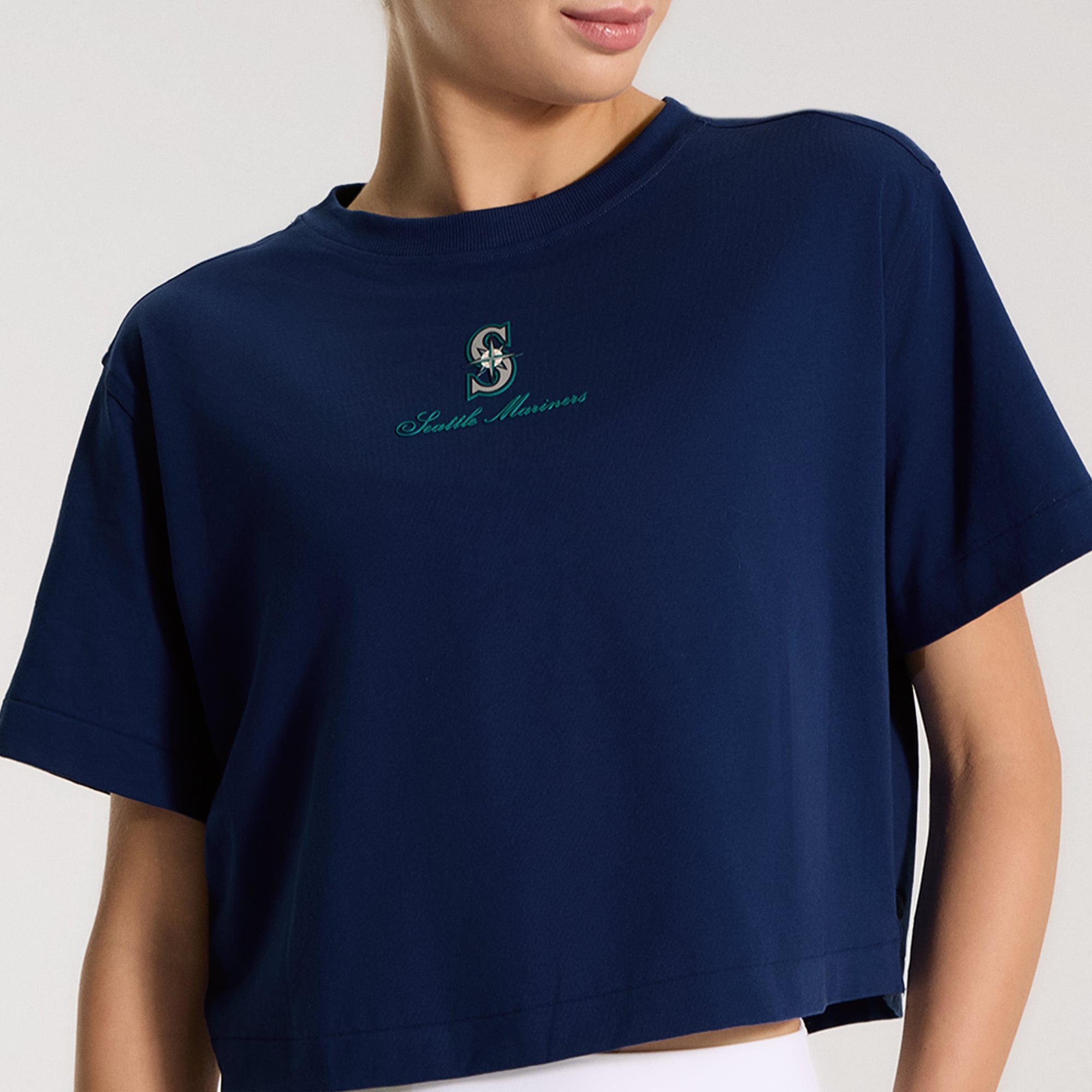 T-shirt court en coton biologique lululemon Midnight Shadow Seattle Mariners All Yours pour femme