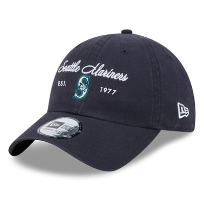  Seattle Mariners New Era Women's Script Casual Classic Adjustable Hat - Navy