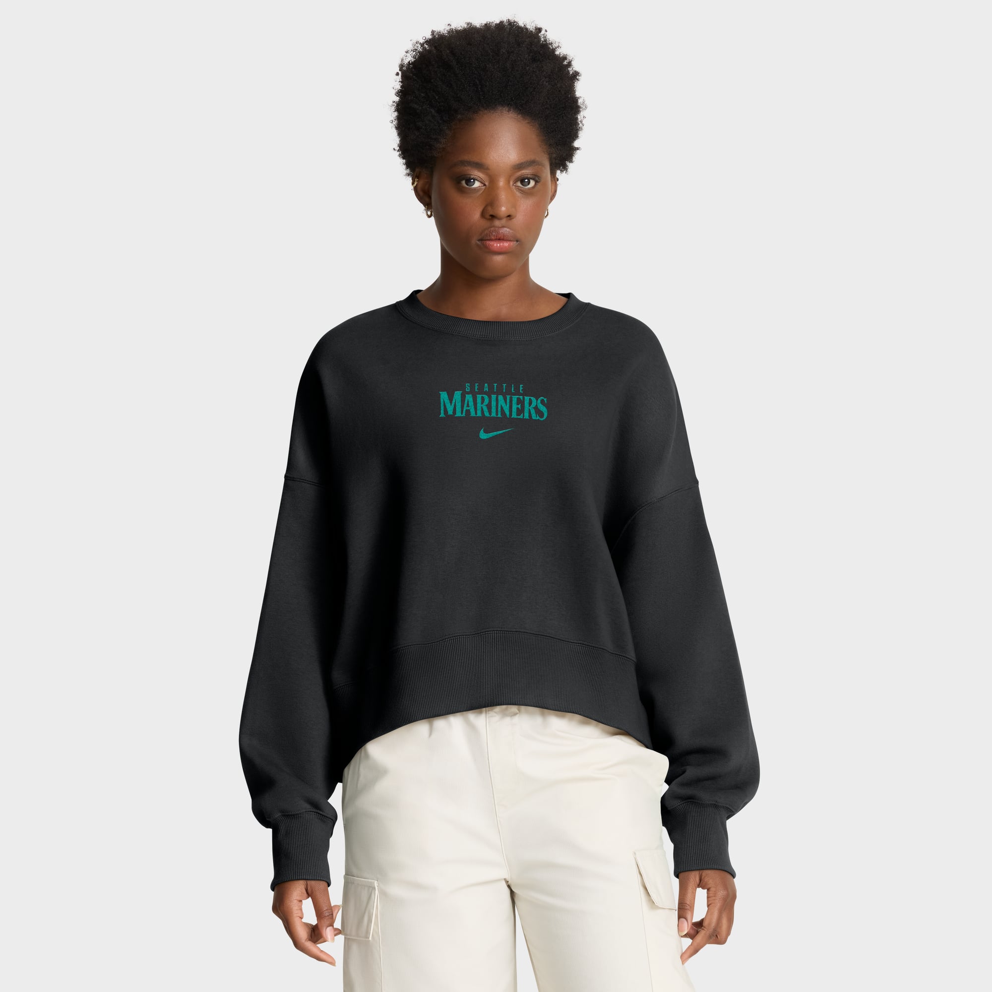 Sweat-shirt oversize Nike noir Seattle Mariners pour femme