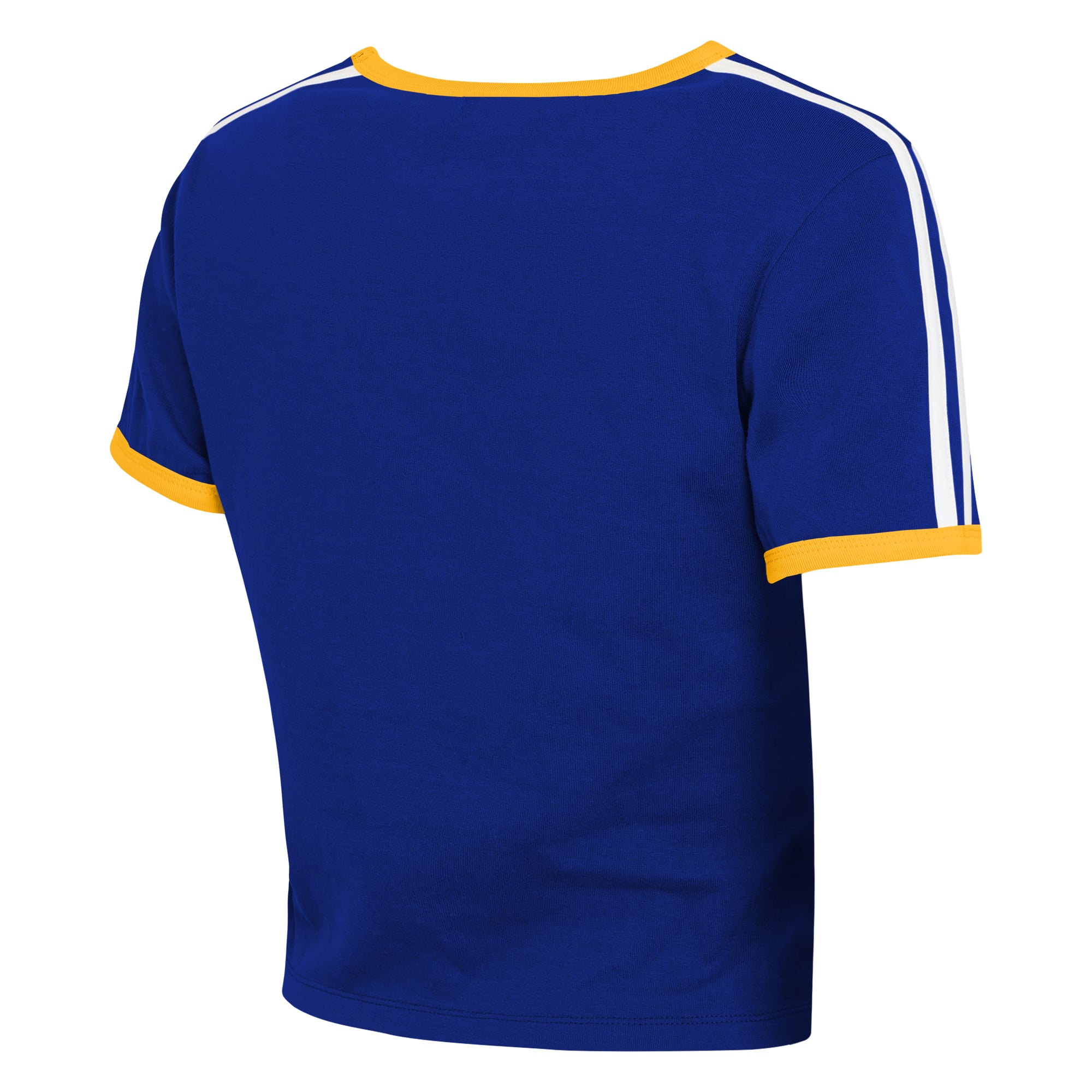 Women's WEAR by Erin Andrews  Navy Seattle Mariners Cropped Throwback Ringer Baby T-Shirt