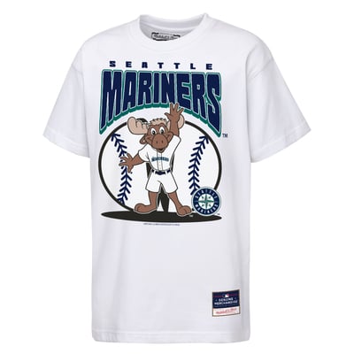  Seattle Mariners Mitchell & Ness Youth Mascot Mania T-Shirt - White