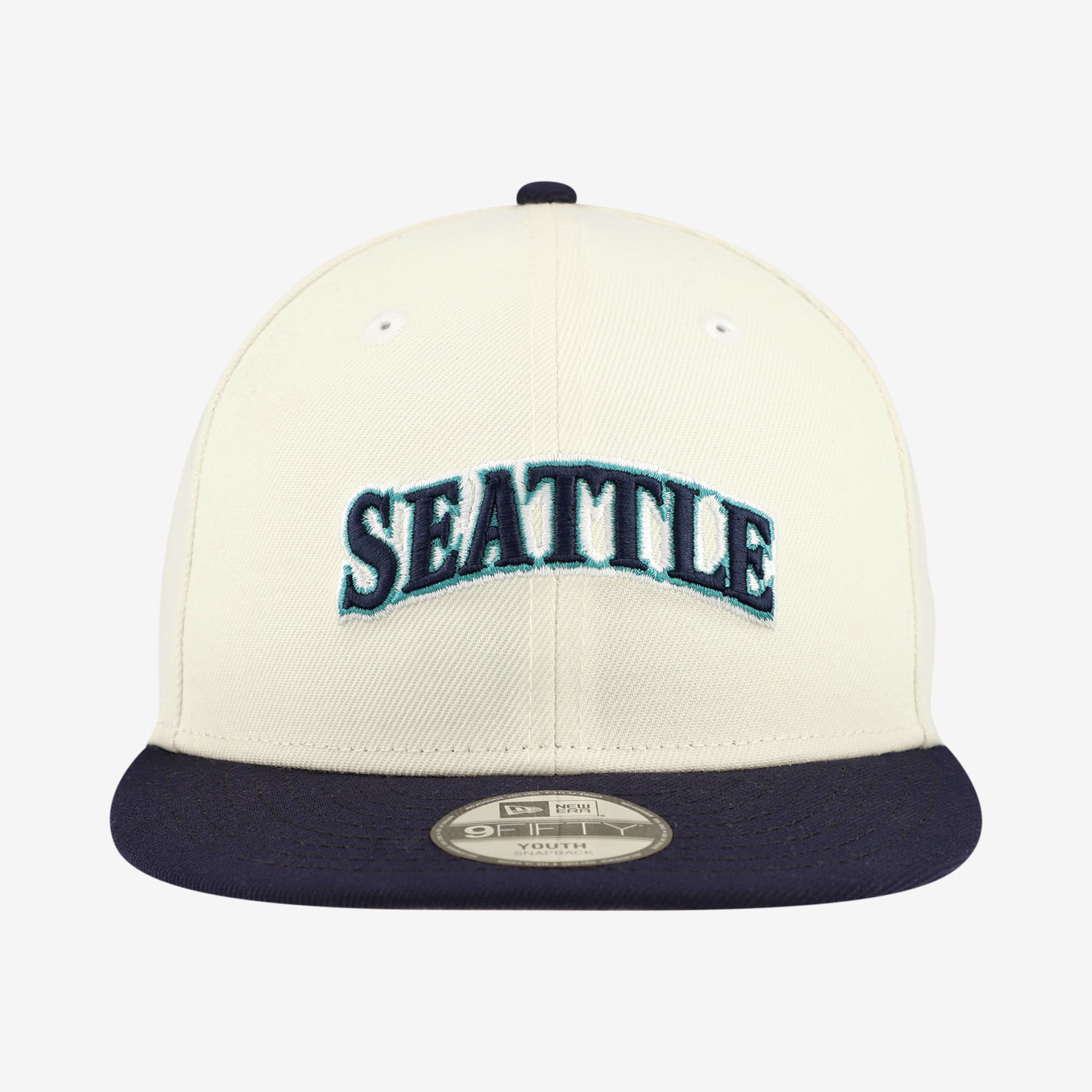 Youth New Era White Seattle Mariners Two-Tone 9FIFTY Snapback Hat