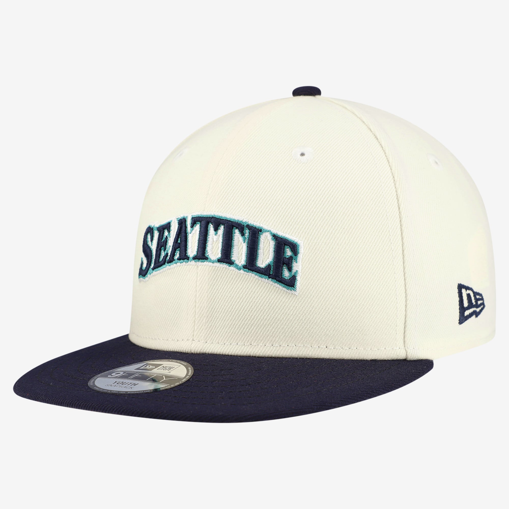 Youth New Era White Seattle Mariners Two-Tone 9FIFTY Snapback Hat