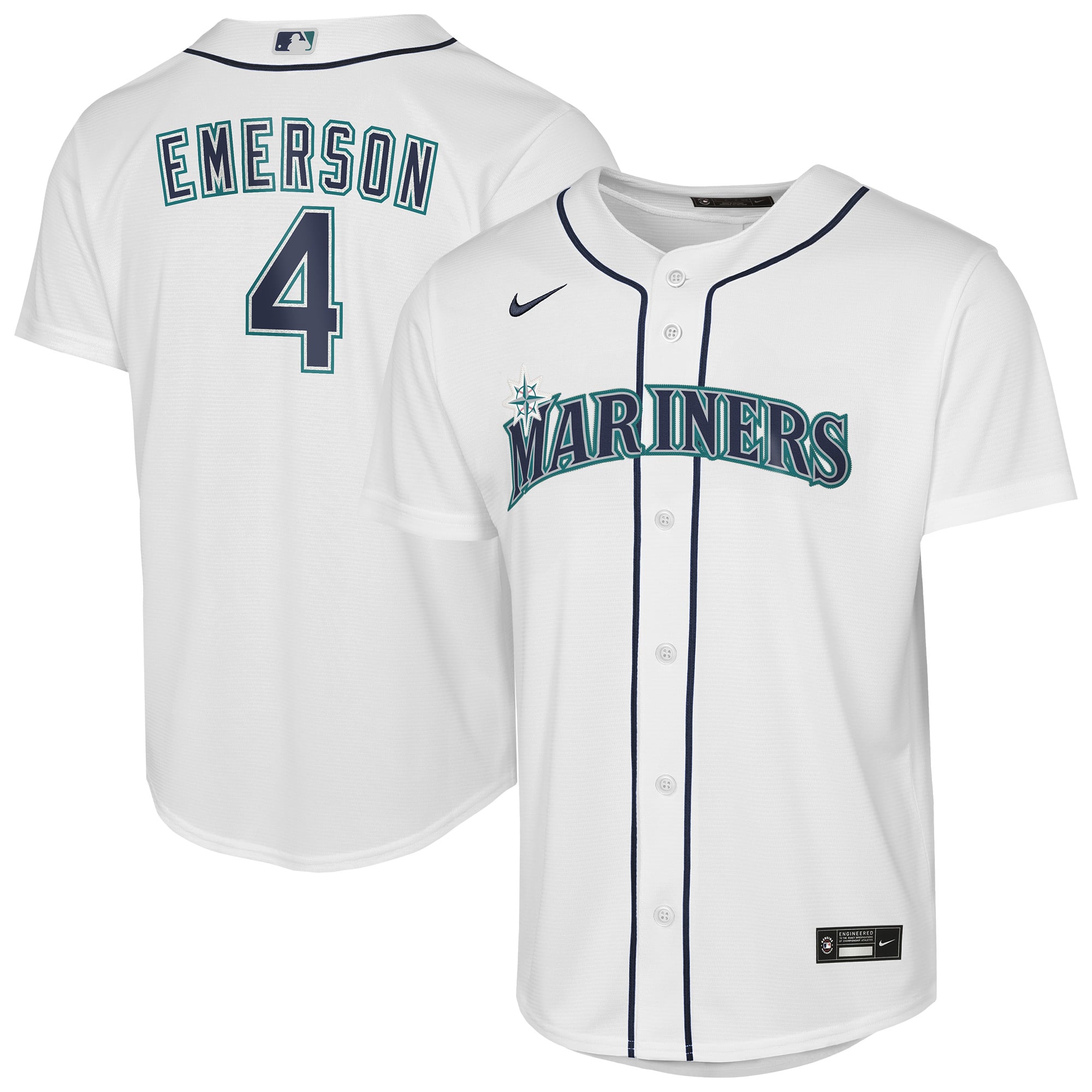 Maillot réplique domicile Nike Colt Emerson blanc Seattle Mariners pour enfant