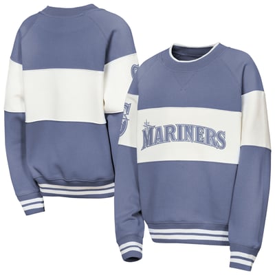  Seattle Mariners Outerstuff Youth Ultimate Pastels On Base Sweatshirt - Blue