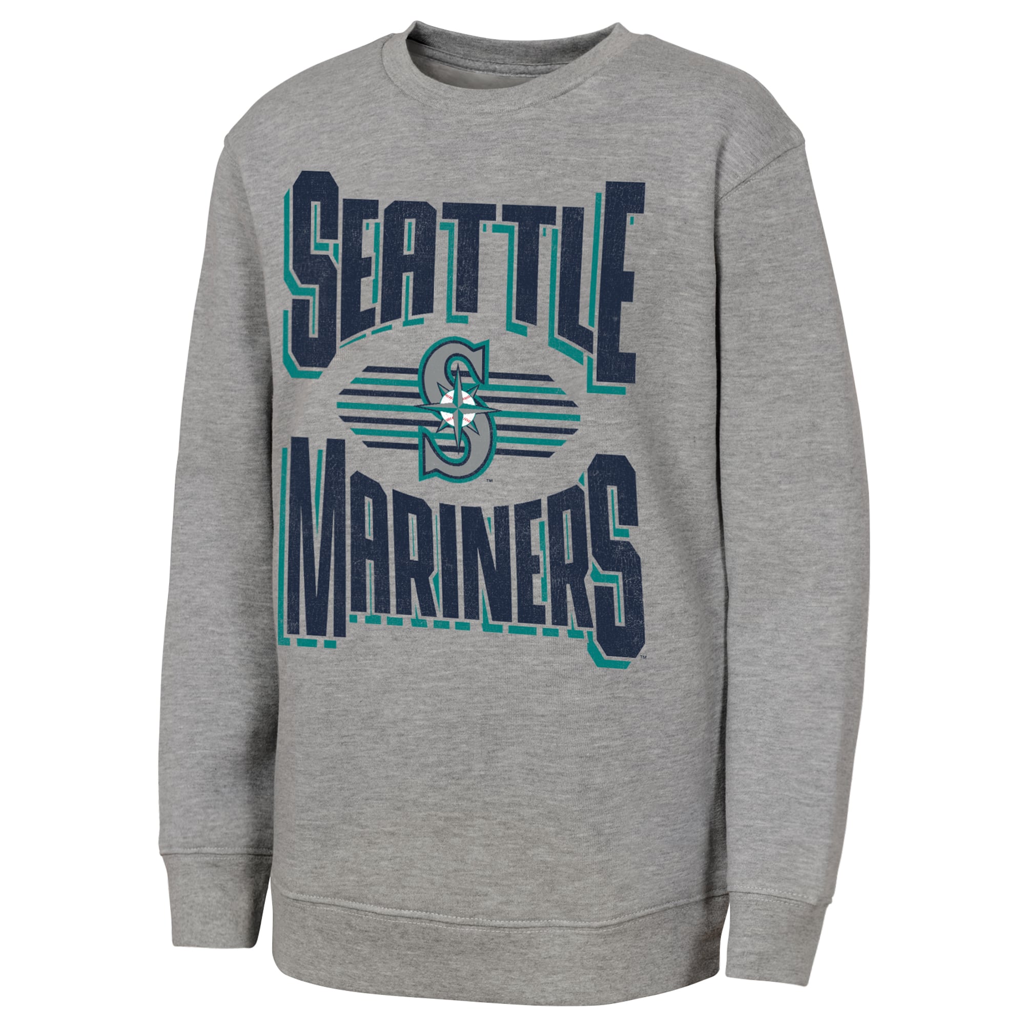 Sweat-shirt gris Jet Stream des Mariners de Seattle pour jeunes la marque Outerstuff
