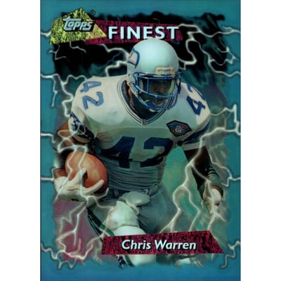 1995-96 Finest NFL Experience Show Jumbos Refractors #21 Chris Warren