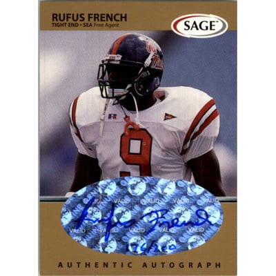 1999 SAGE Autographs Gold #A19 Rufus French/200