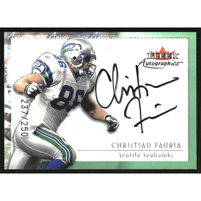 2000 Fleer Tradition Autographics Silver #47 Christian Fauria