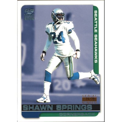 2000 Paramount Platinum Blue #223 Shawn Springs