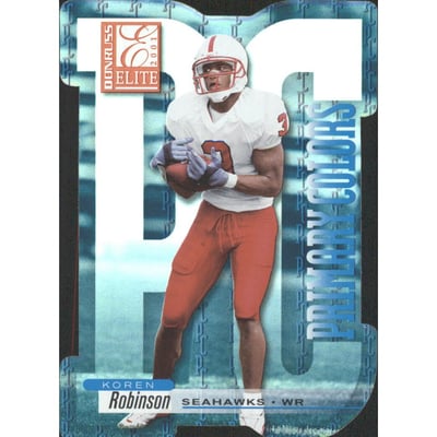 2001 Donruss Elite Primary Colors Die Cuts Blue #PC14 Koren Robinson